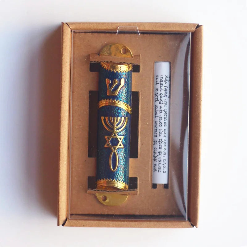 Messianic Mezuzah engraved and ornamented with Laser Mezuza Jewish Mezuzah