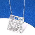 Jerusalem City Map Israel Jewish Trip Hebrew Star David Passover Accessories Pendant Necklaces In Stainless Steel