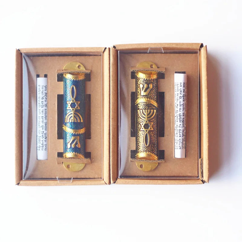 Messianic Mezuzah engraved and ornamented with Laser Mezuza Jewish Mezuzah