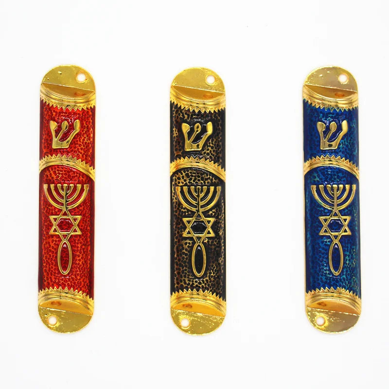 Messianic Mezuzah engraved and ornamented with Laser Mezuza Jewish Mezuzah