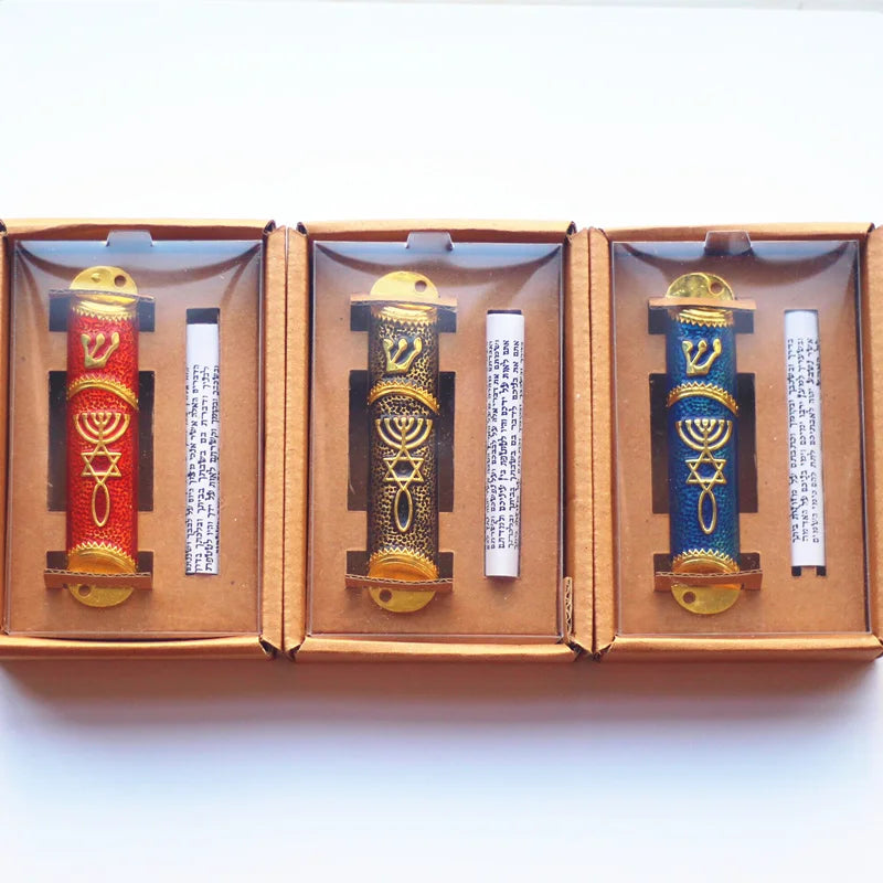 Messianic Mezuzah engraved and ornamented with Laser Mezuza Jewish Mezuzah