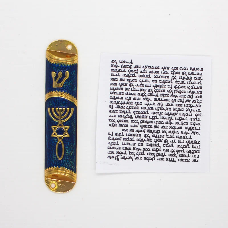 Messianic Mezuzah engraved and ornamented with Laser Mezuza Jewish Mezuzah