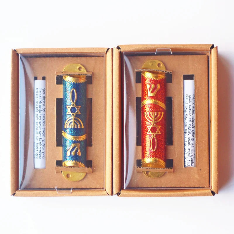 Messianic Mezuzah engraved and ornamented with Laser Mezuza Jewish Mezuzah