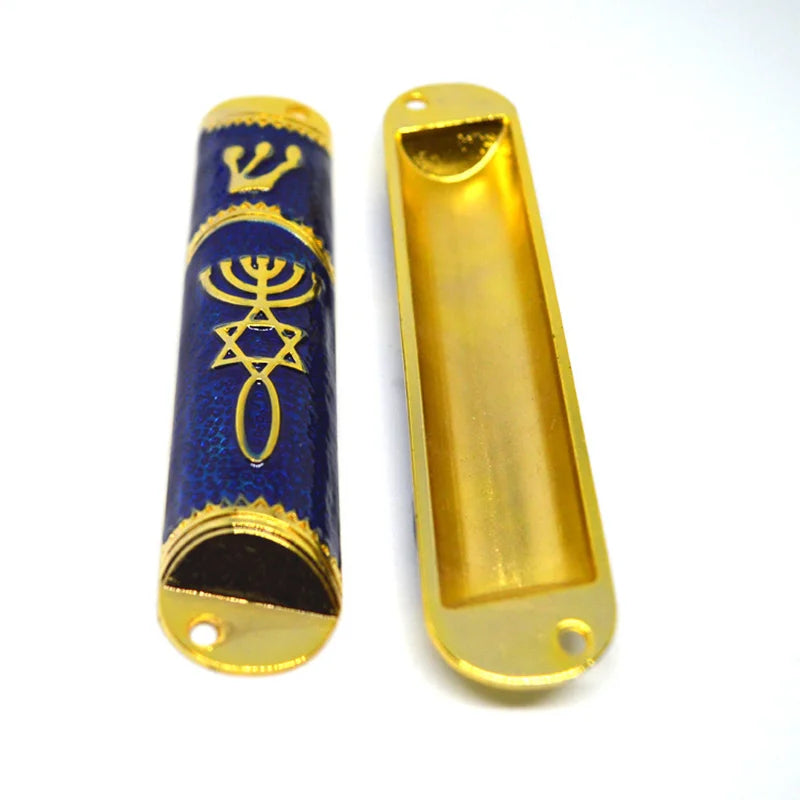 Messianic Mezuzah engraved and ornamented with Laser Mezuza Jewish Mezuzah