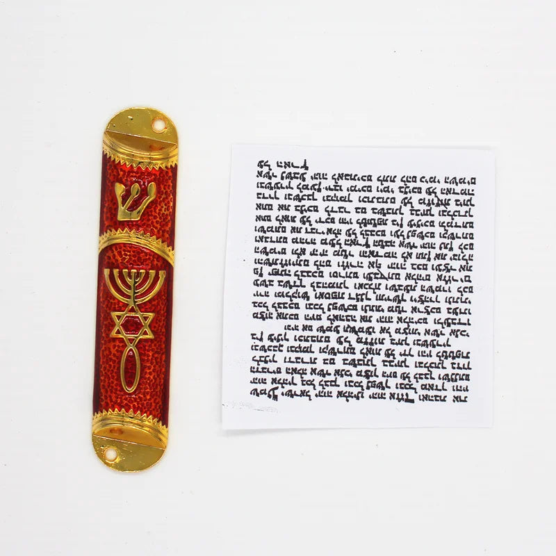Messianic Mezuzah engraved and ornamented with Laser Mezuza Jewish Mezuzah