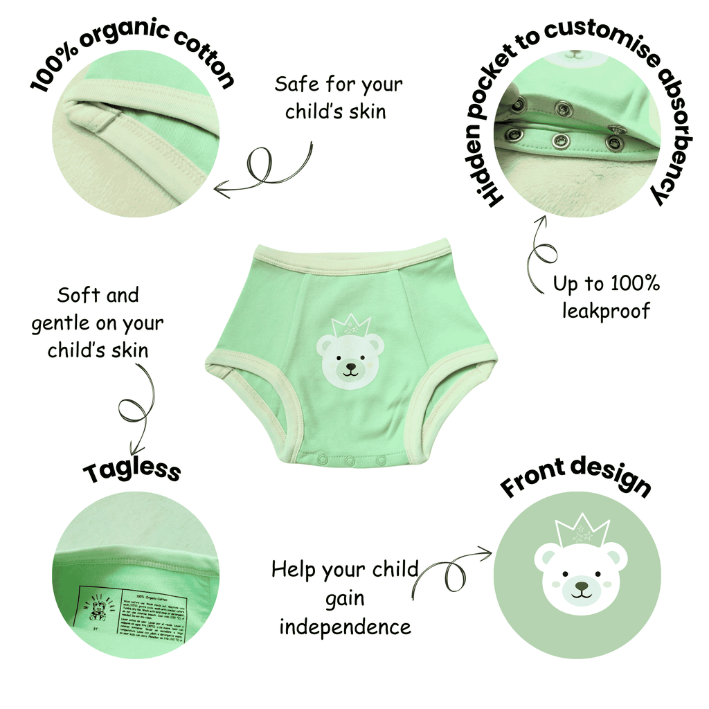 Organic potty training and bedwetting underwear 3 in 1 (ARCHIVES)