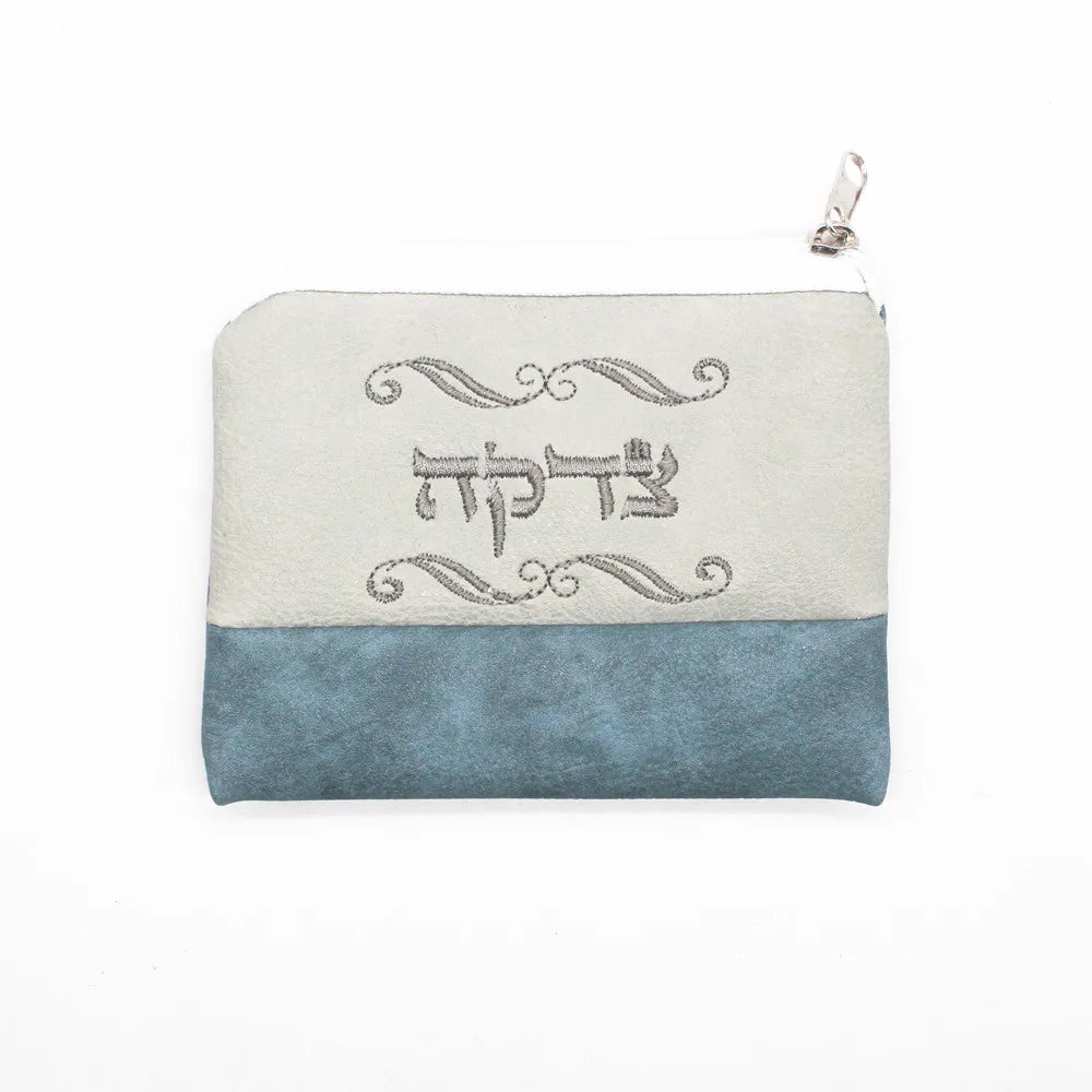 Jewish Mini Wallet Bag Women Men Coin Purse Pu Hebrew Embroidery