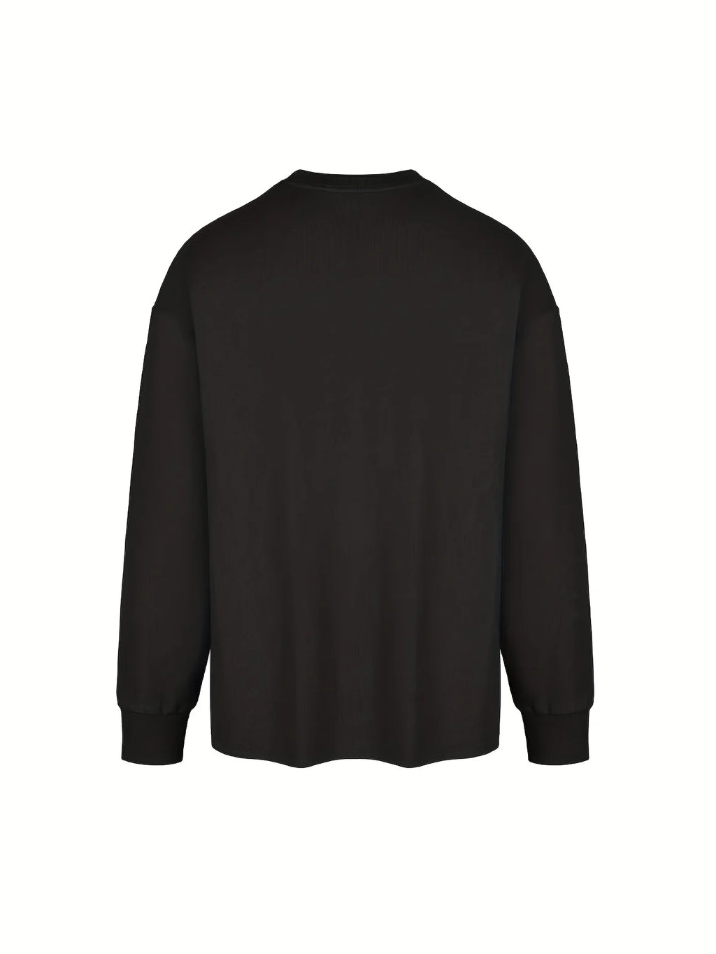 100% Pure Cotton Men's Long Sleeved Round Neck Loose Inspirational PSALMS 91 Printed Autumn and Winter Casual Versatile T-Shirt
