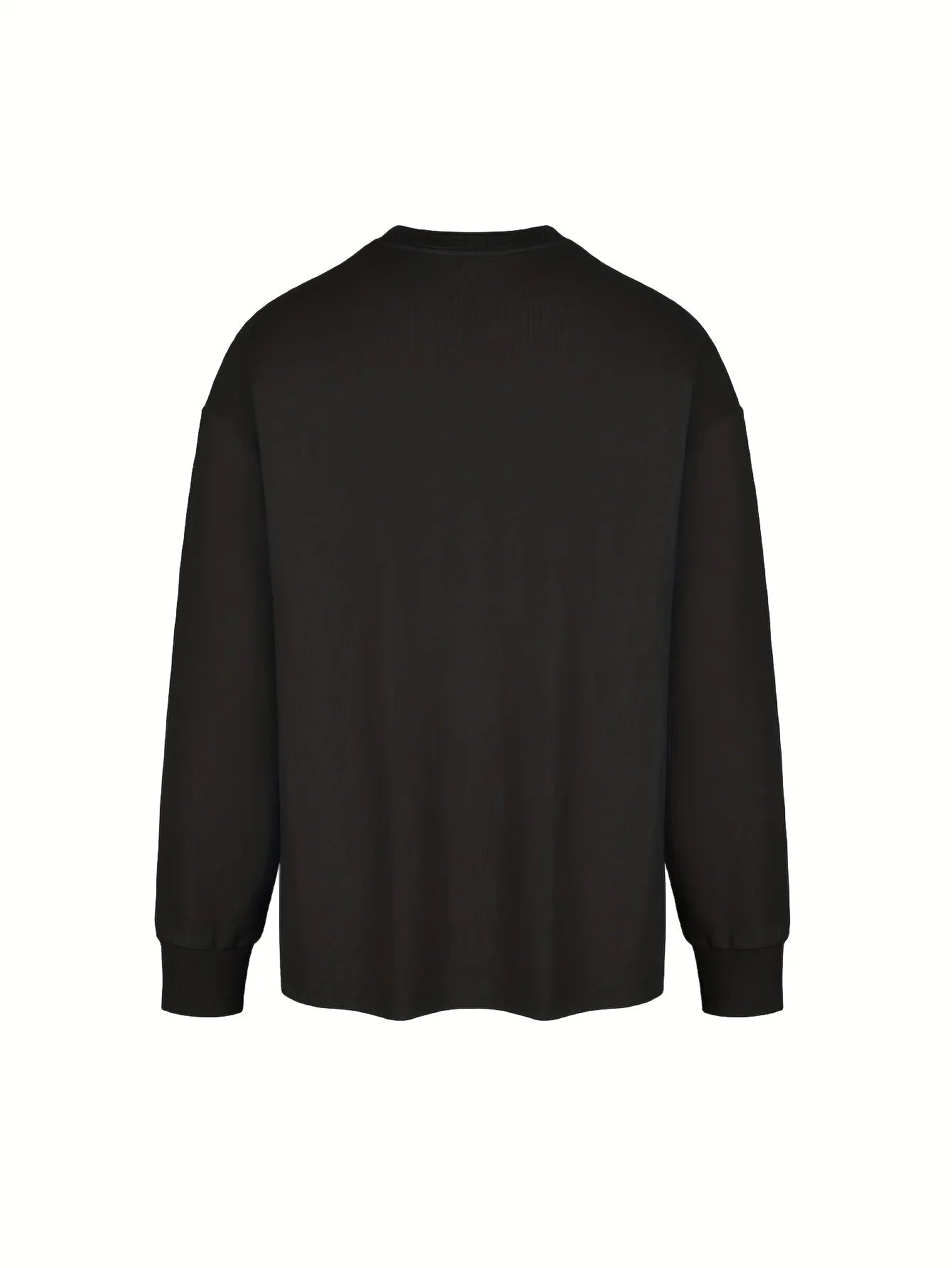 100% Pure Cotton Men's Long Sleeved Round Neck Loose Inspirational PSALMS 91 Printed Autumn and Winter Casual Versatile T-Shirt