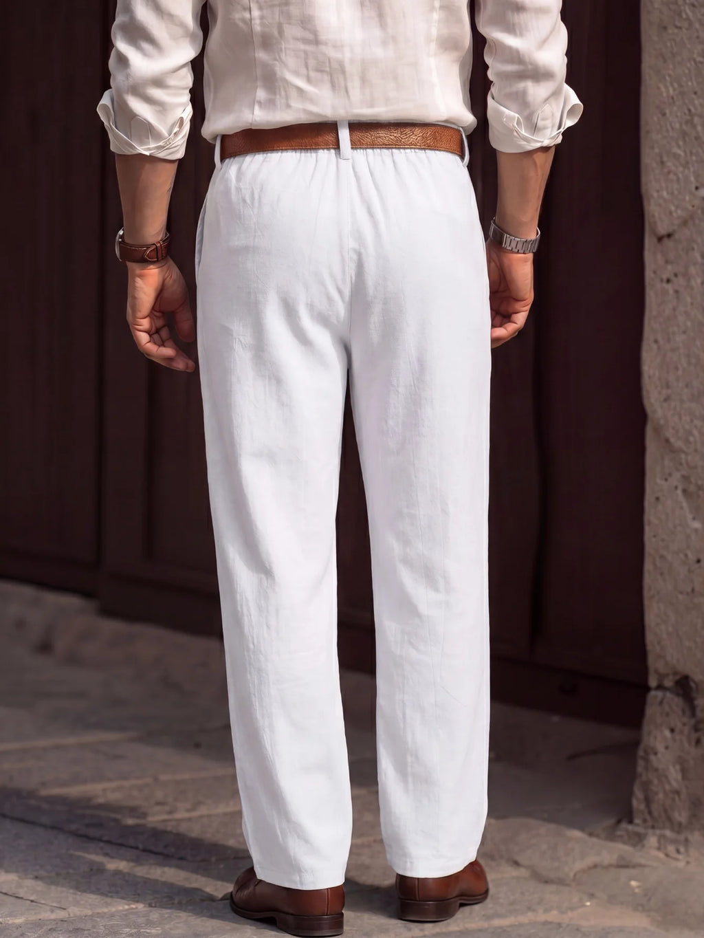 Men linen Pants 2026 Spring and Autumn New American Linen Pants Simple Cotton Blended Solid Color Versatile Casual Pants for Men