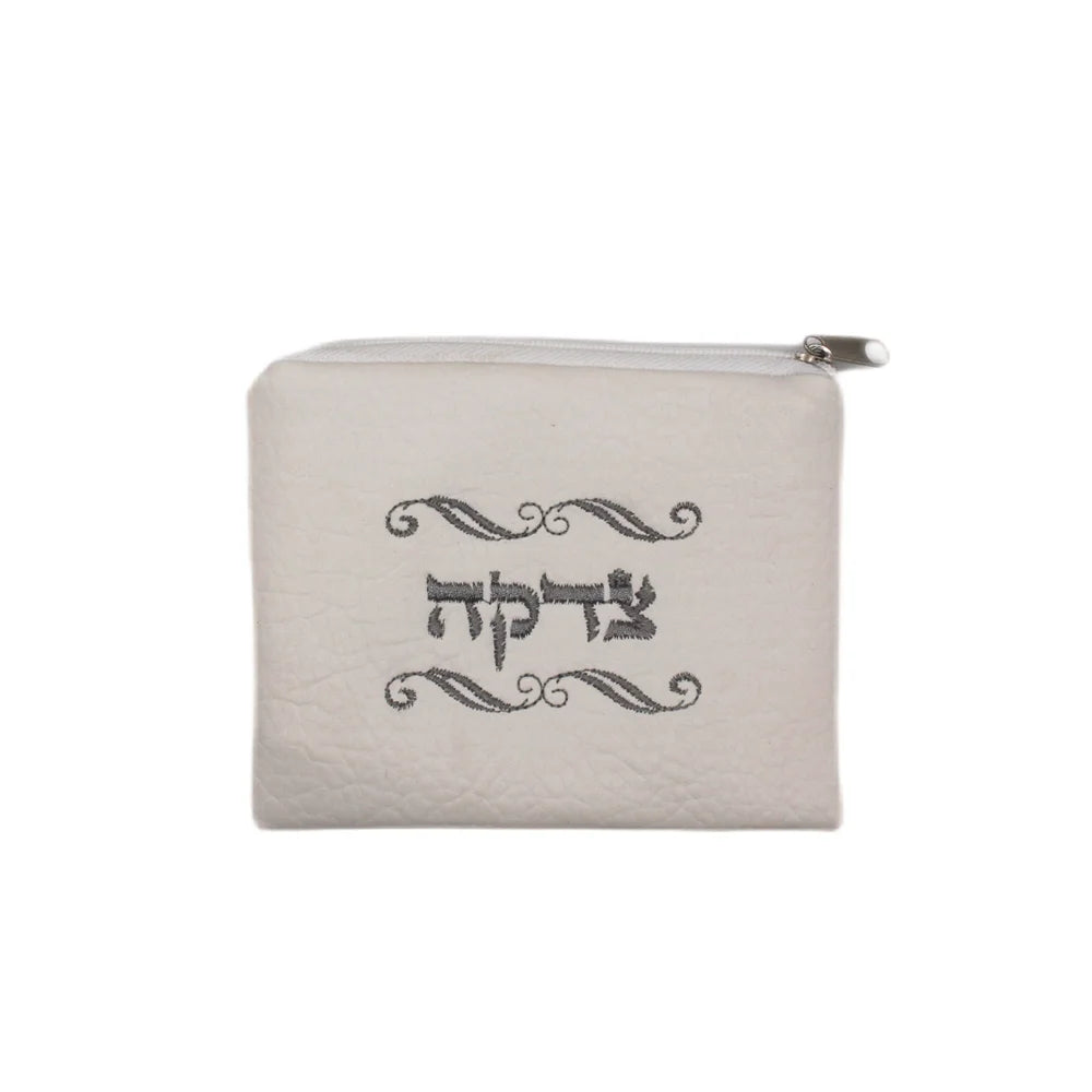 Jewish Mini Wallet Bag Women Men Coin Purse Pu Hebrew Embroidery