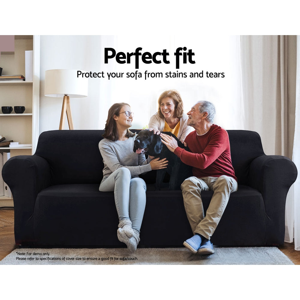 NNEDSZ Sofa Cover Elastic Stretchable Couch Covers Black 3 Seater