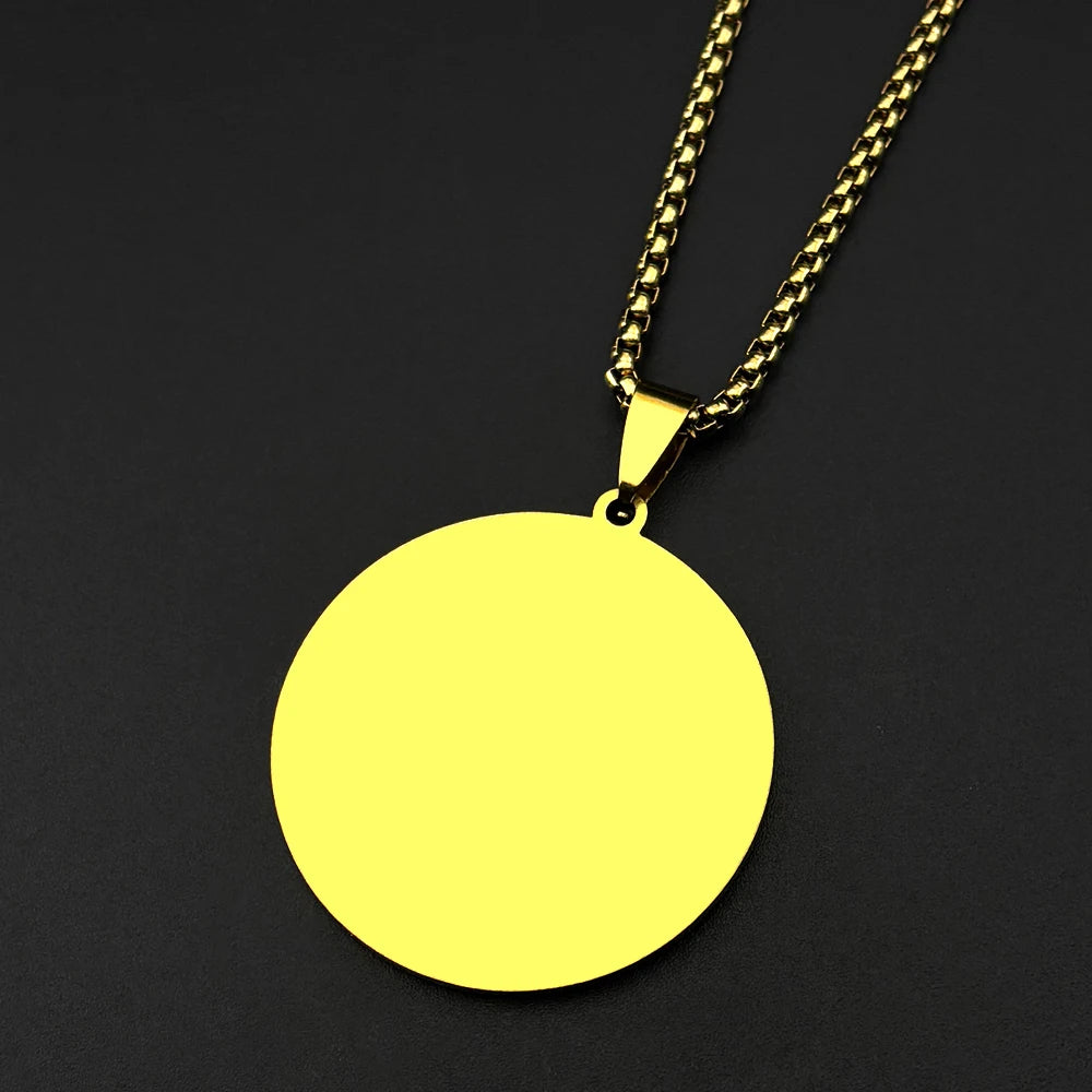 Jewish Bible Hebrew Rhinestones Pendant Necklace for Women Men Stainless Steel Gold Color Chain Prayer Scripture Jewelry Gift