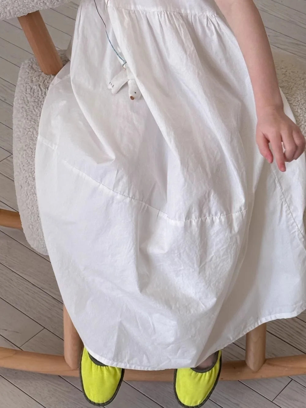 Girls White Cotton Dress 2026 Summer New Children Casual Wear Sleeveless Vest Medium and Long Dress