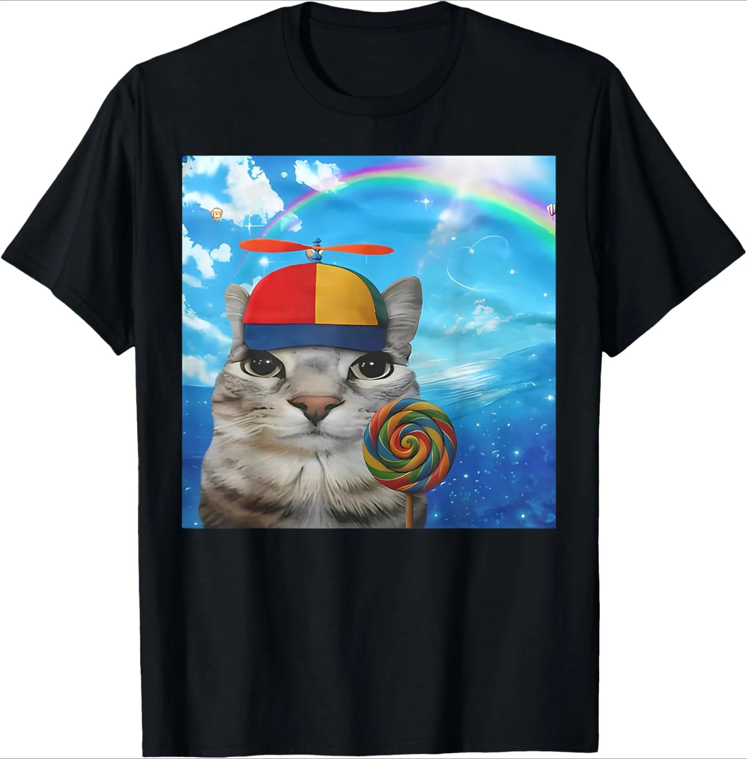 Funny Cute Jewish Cat Shabbat Shalom Wearing A Kippah Shirt Men Women Clothing Fashion Summer Streetwear Graphic T-shirts