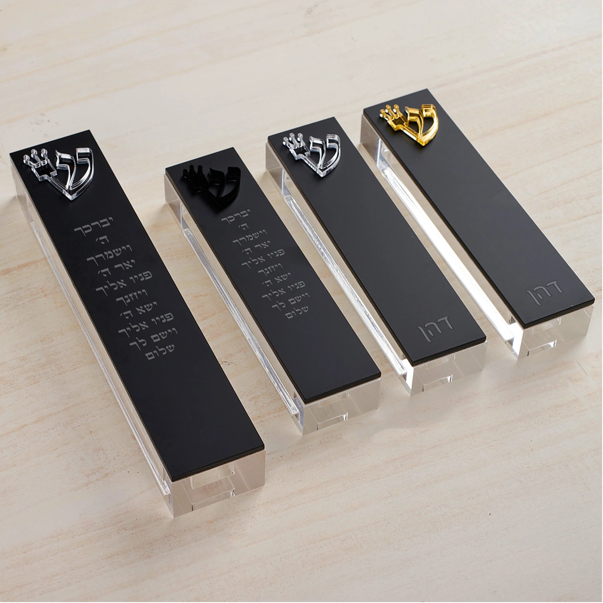 Custom Modern Mezuzah Case Acrylic 3D Cut Mezuzah Personalized Judaica Gift New Baby Gift New Home Gift Jewish Home Blessing