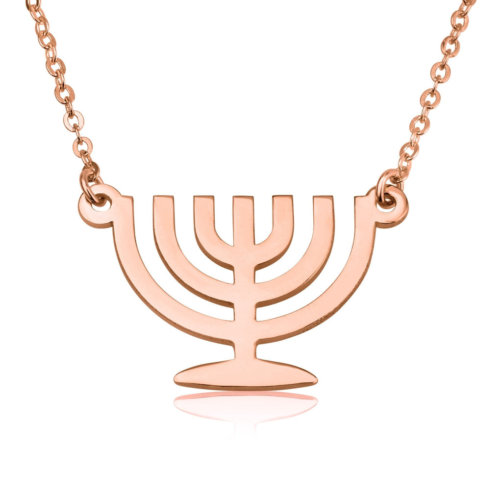 Jewish Menorah Necklace