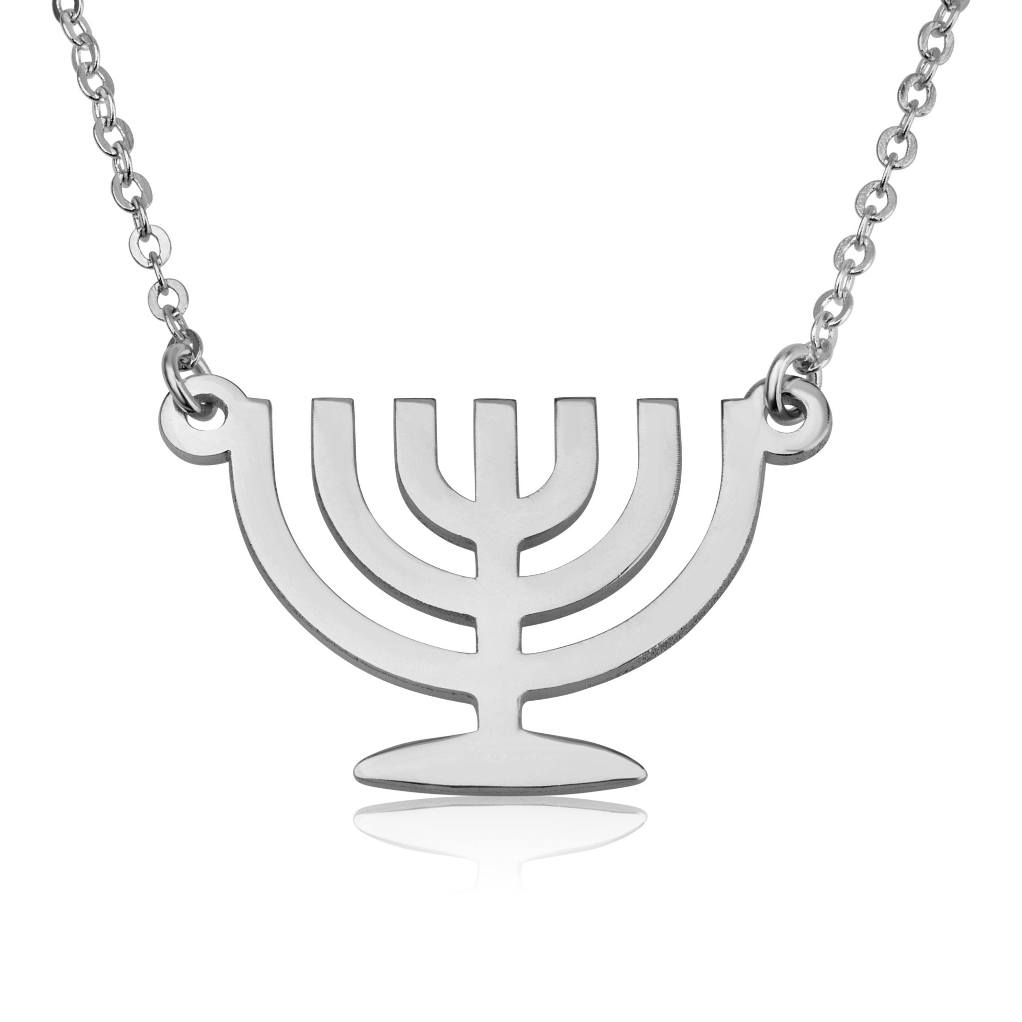 Jewish Menorah Necklace
