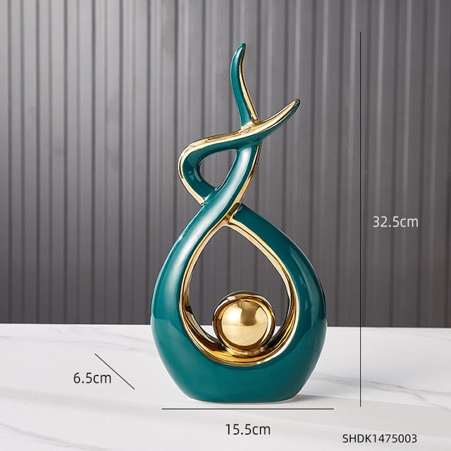 Abstract Sculpture Ceramic Statue Home Décor Figurines-5